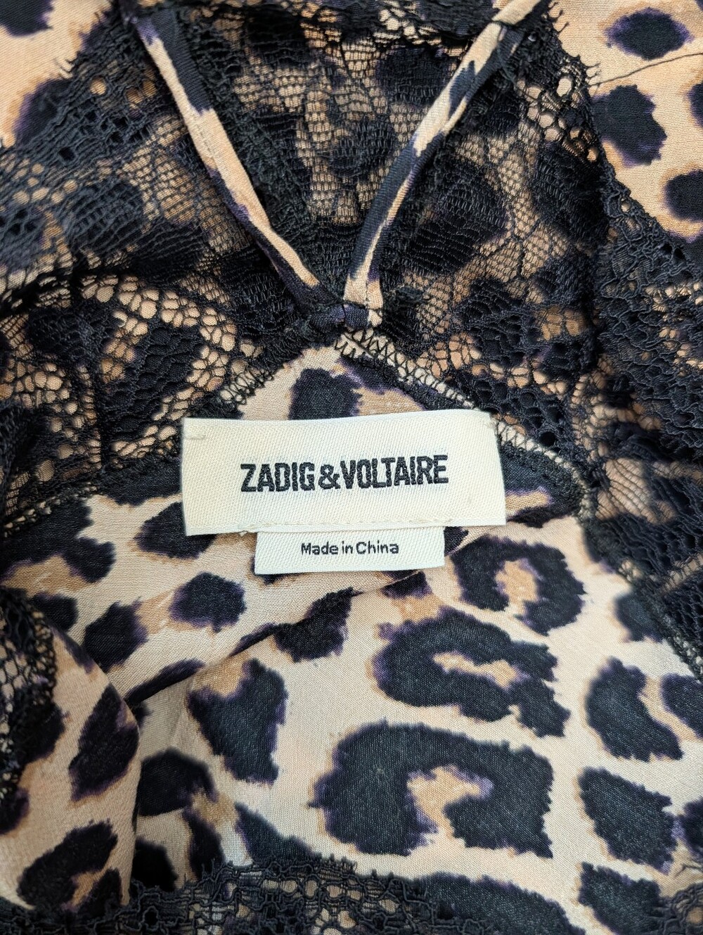Zadig & Voltaire Christy Leopard And Lace Cami - Picture 5 of 6